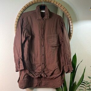 Free People CP shades, oversized, cotton, gauze, shirt size extra small